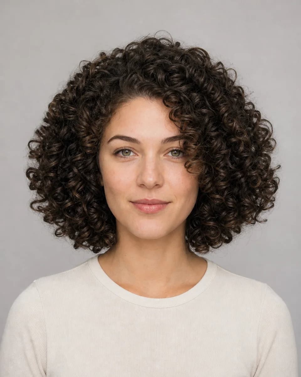 Flexi-rod set — synthetic hairstyle study portrait