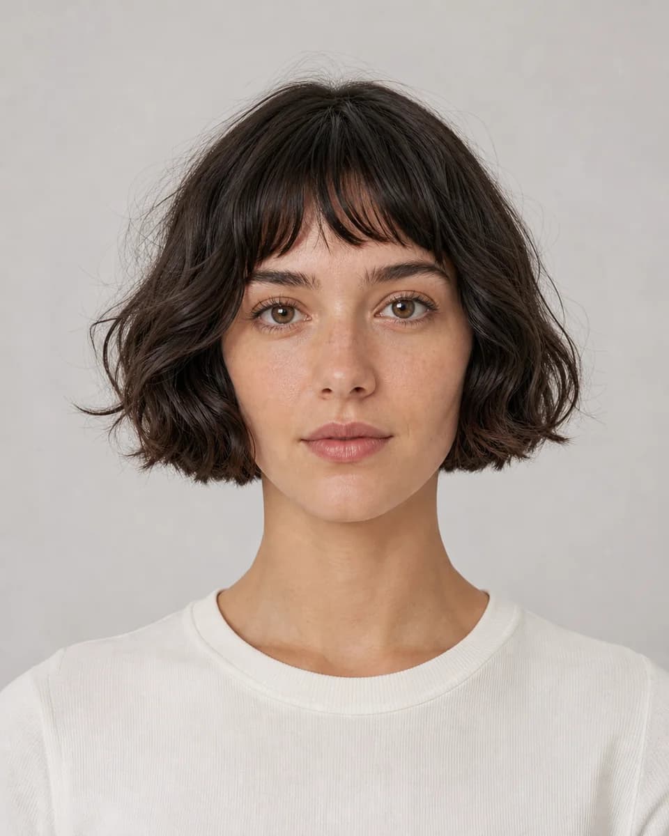 French bob — synthetic hairstyle study portrait