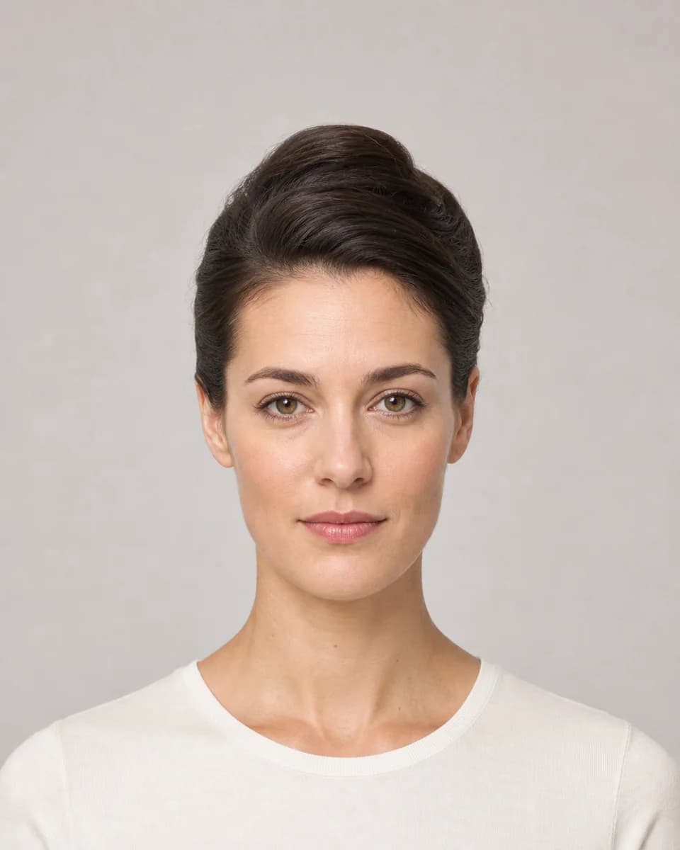 French twist — synthetic hairstyle study portrait