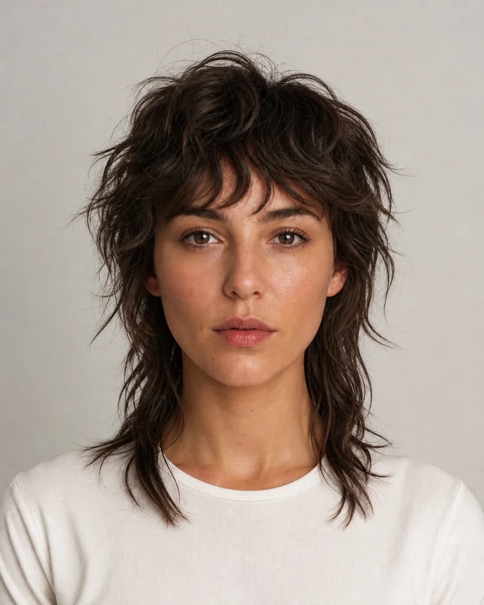Western wolf cut — synthetic hairstyle study portrait